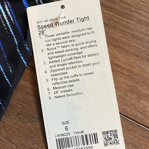 Lululemon Speed Wunder Tight Nulux Leggings - Picture 5 of 10